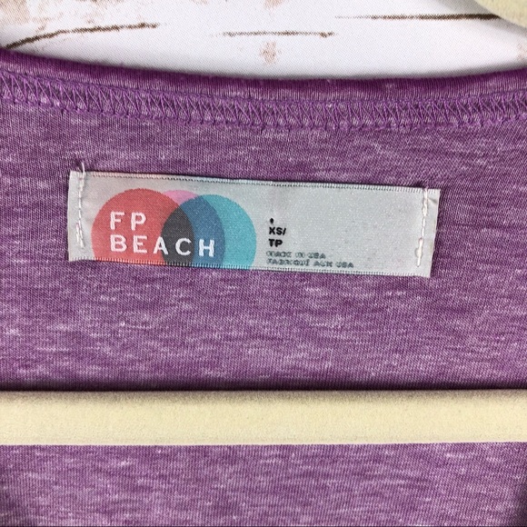 Free People Beach pink oversized rolled sleeve top - Picture 4 of 8